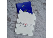 Stickserie ITH - Impfpasshülle Katzenkopf Ohren Gesicht